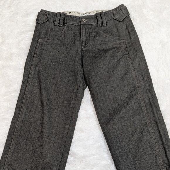 Y2K Armani Exchange Cotton Twill Cropped Pants Gray Size 2 - Picture 7 of 10